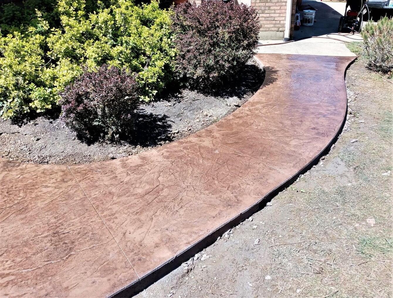 Slate Textured Concrete Stamped Sidewalk | Ft Thomas KY